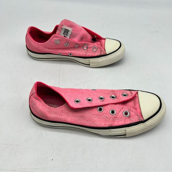Converse All Star Slip On Sneakers Unisex Size 4/6 Pink Casual Canvas Low Top - Picture 5 of 7